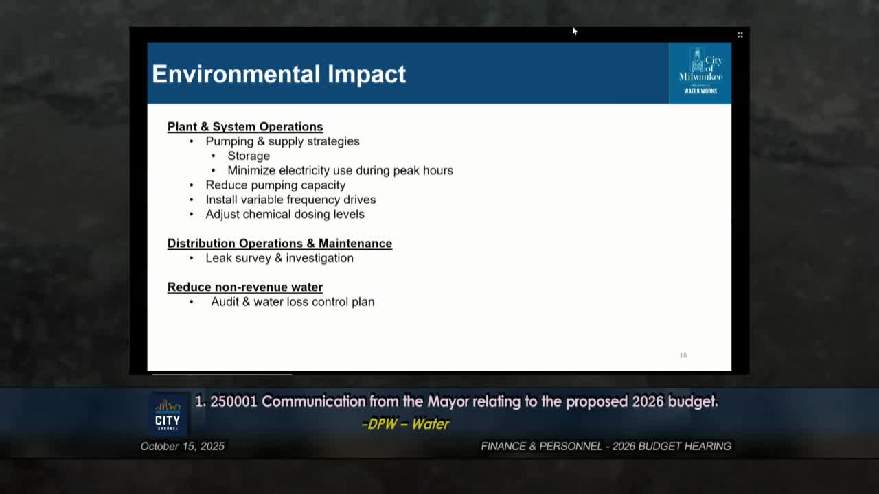Sewer maintenance fund keeps capital steady for green infrastructure and televising; department to staff an in‑house lateral replacement referral team
