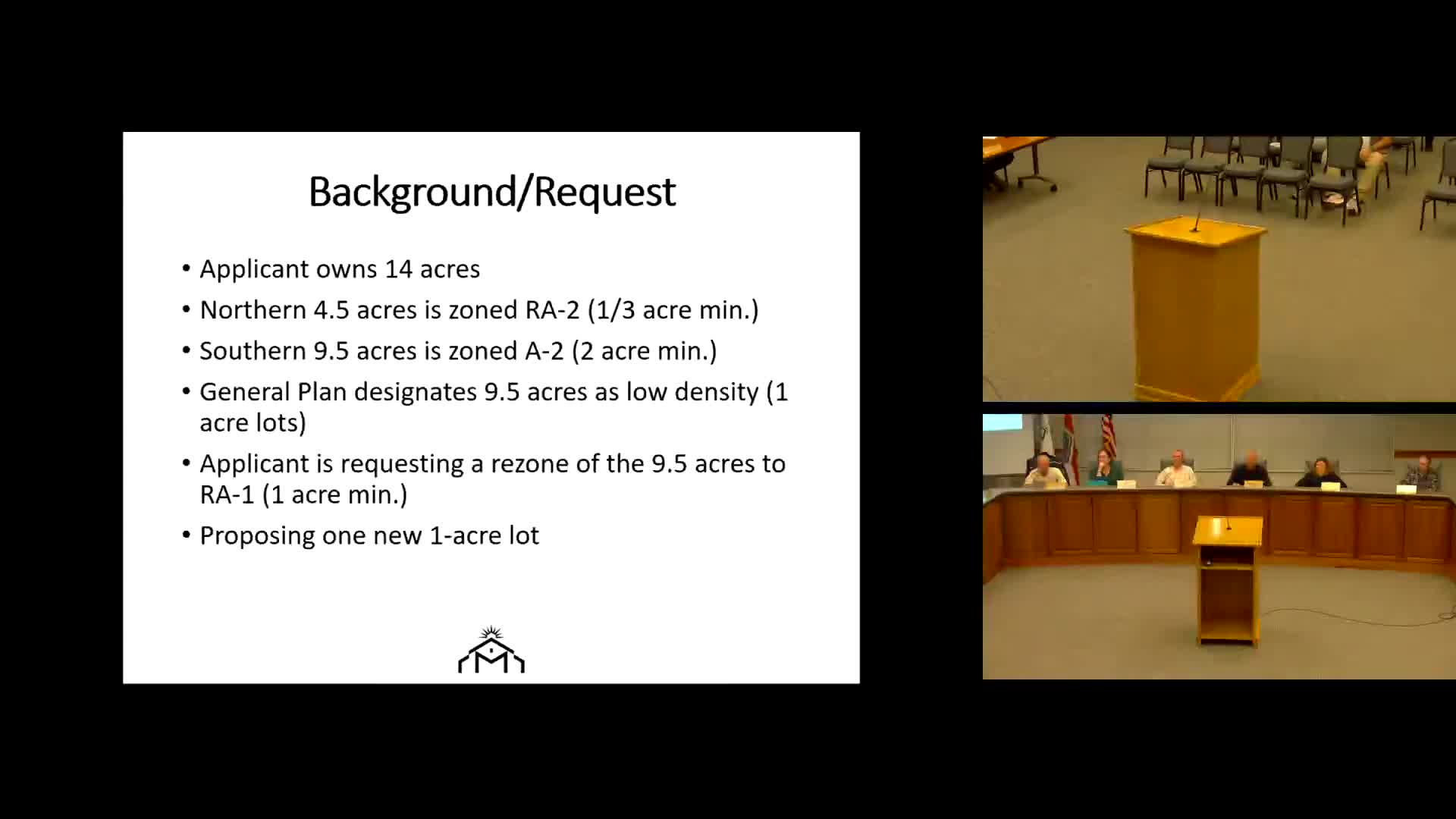 Mapleton council approves rezoning for 9.5 acres to RA‑1; consent agenda passes