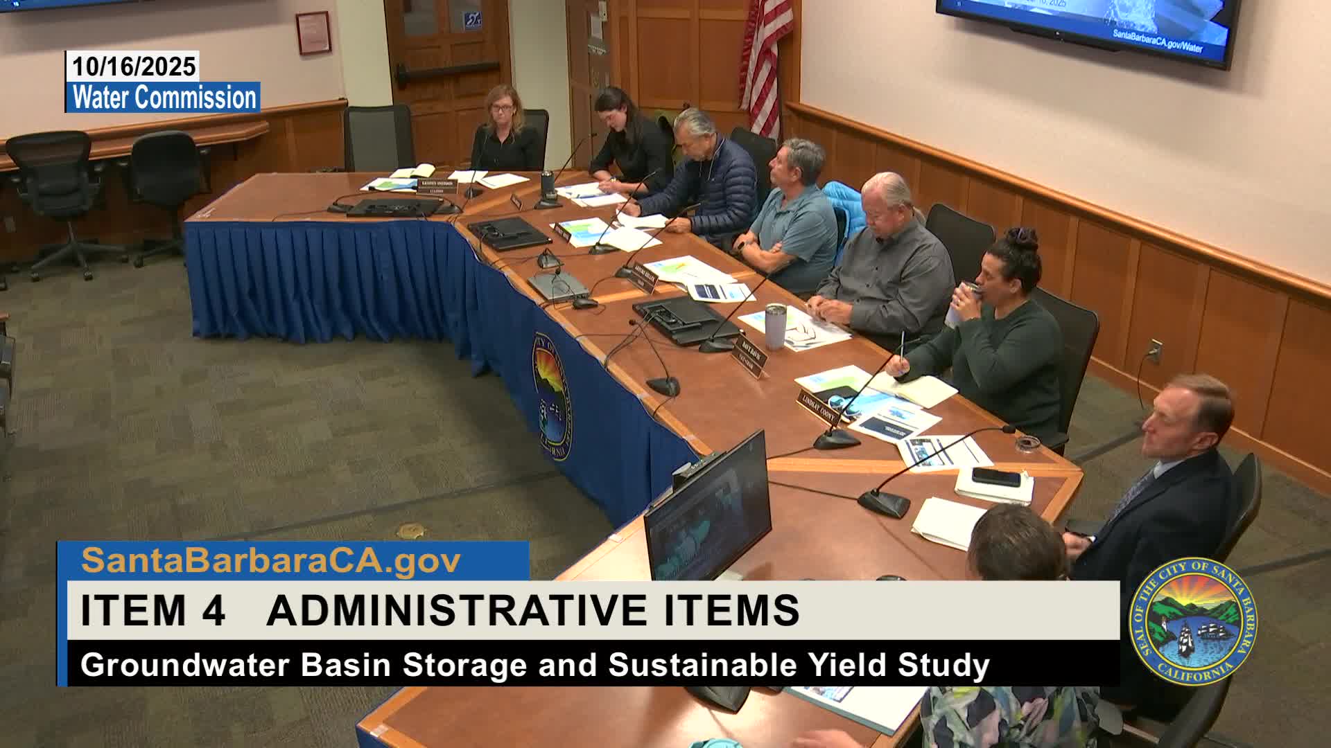 City presents groundwater storage and sustainable-yield update; staff suggests a cautious 980 acre‑foot annual cap