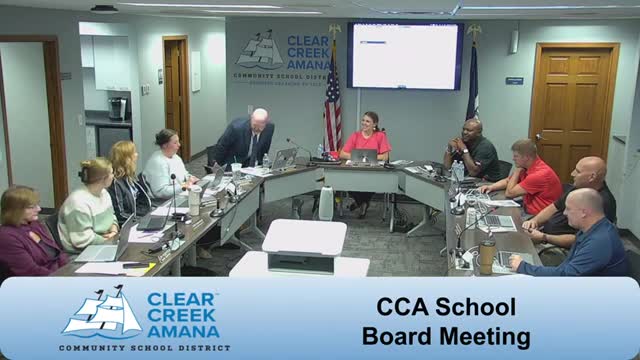 Clear Creek Amana board recognizes students and staff for October