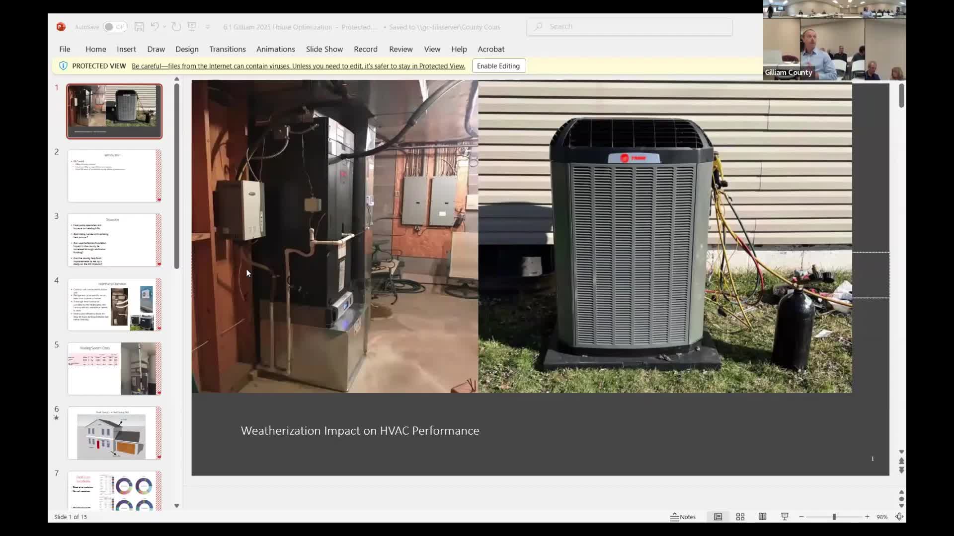 Gilliam County resident urges small weatherization pilot to cut winter bills for heat‑pump homes