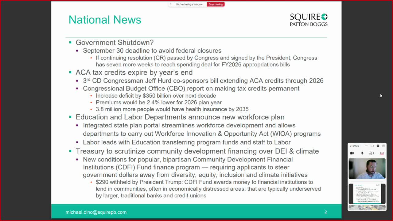 County staff, federal lobbyists brief commissioners on possible D.C. trip and 2026 state/federal legislative priorities