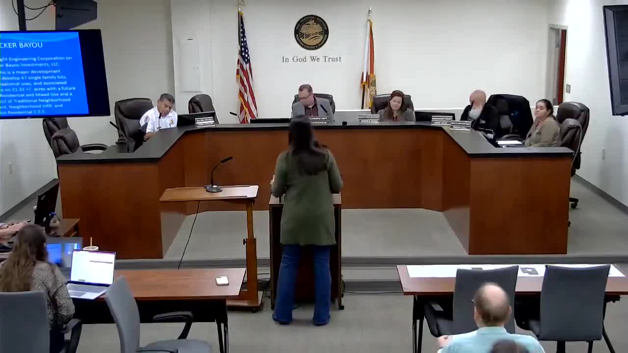 Walton County TRC continues Tucker Bayou PUD after residents raise traffic and accessibility concerns