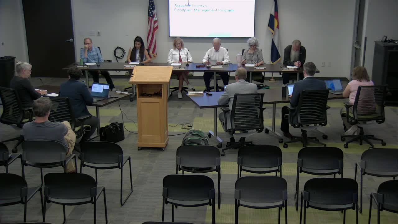 Arapahoe County planning commission reviews floodplain rules, mapping and development limits