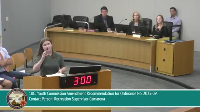 Council keeps youth commission at nine members after commission recommendation; debate highlights mentorship, access
