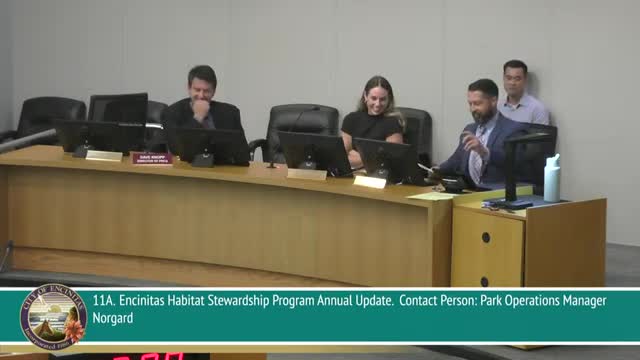 Encinitas Habitat Stewardship Program: botanic garden partnership, volunteer work and updated monitoring approach