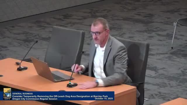 Commission sends Barclay Park off‑leash recommendation back to PRAC for more review and signage work
