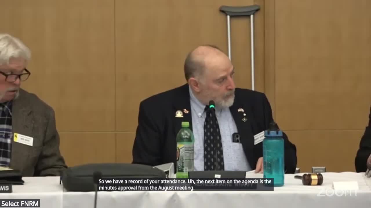 Committee approves August minutes by voice vote
