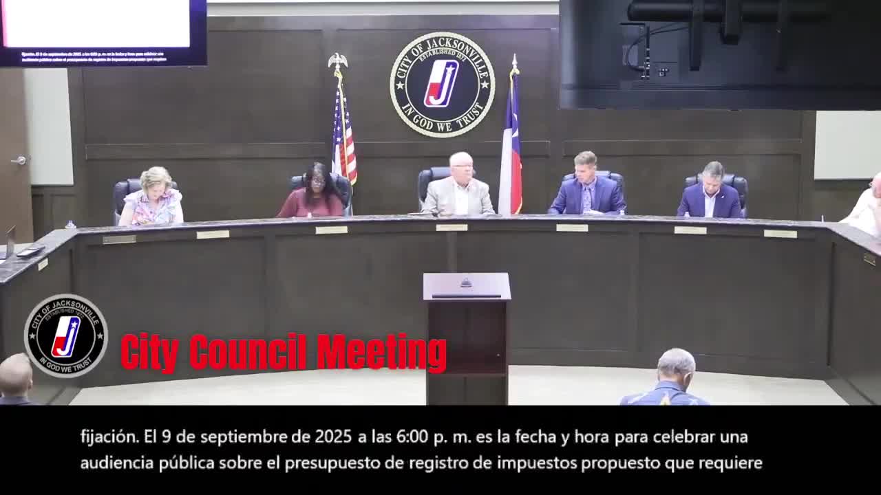 Jacksonville council sets tax-rate ceiling, schedules Sept. 9 public hearing on proposed budget