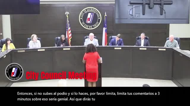 Residents urge pothole repairs, question Lake Jacksonville land auction and request veterans support