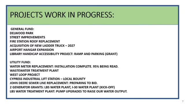 Council hears update on water, sewer and street projects as city primes infrastructure for growth