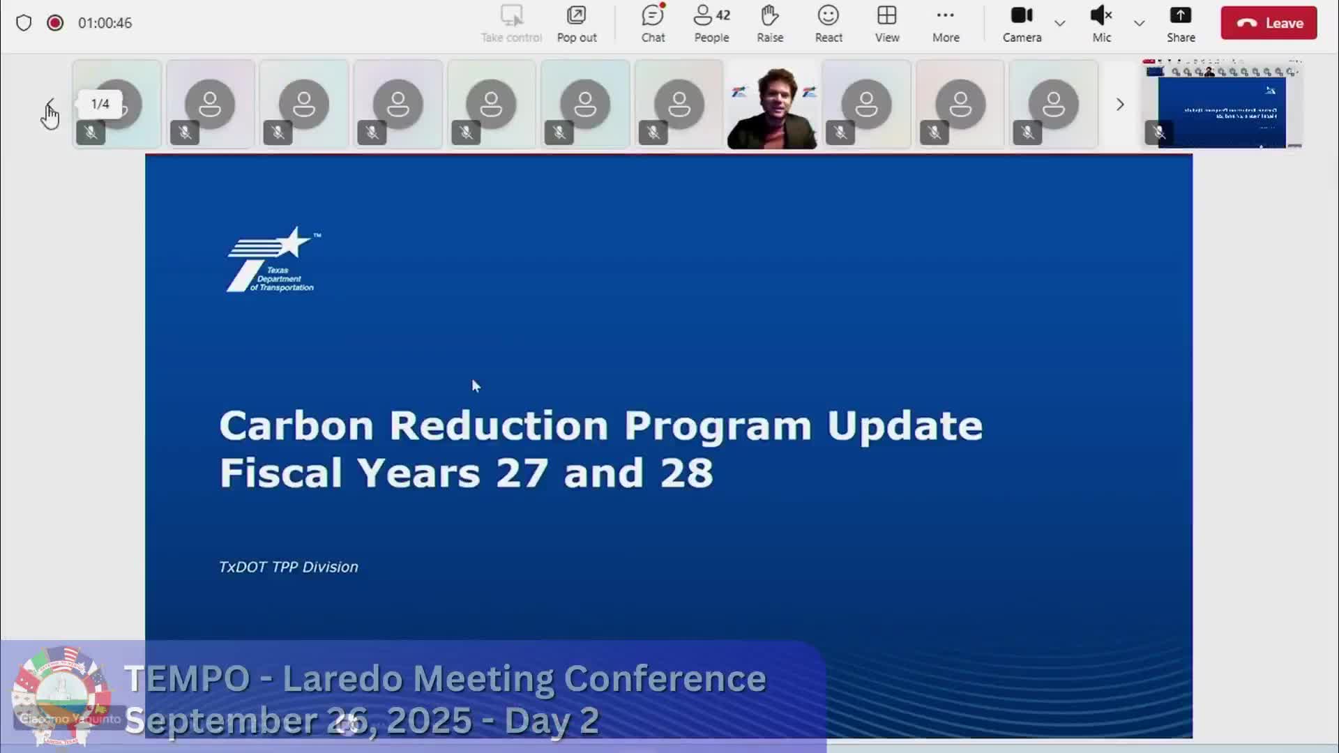 TxDOT warns carbon-reduction funds for FY27–28 may disappear; MPOs urged to prepare alternatives