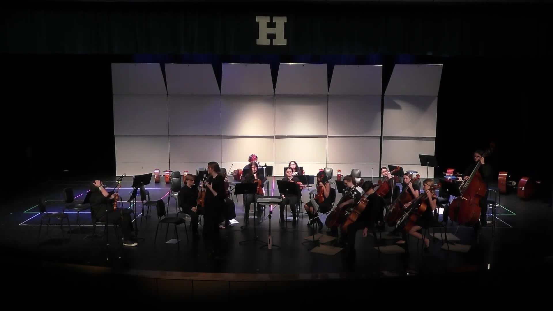 No civic articles — transcript records a high-school concert