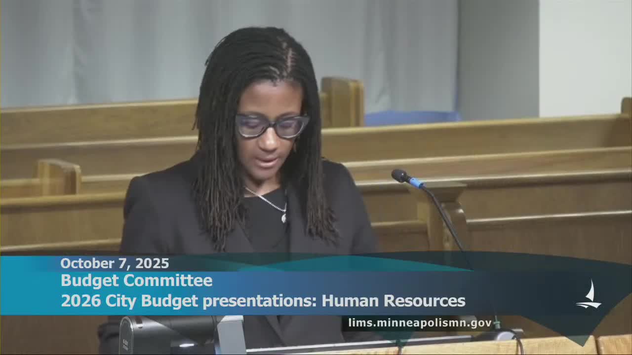 City HR presents 2026 budget focused on paid-family leave implementation, ERP transition and maintaining benefits without new funding