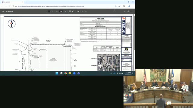 Planning Board approves 33–35 Caroline Street mixed‑use site plan, imposes conditions on parking, trees and lighting