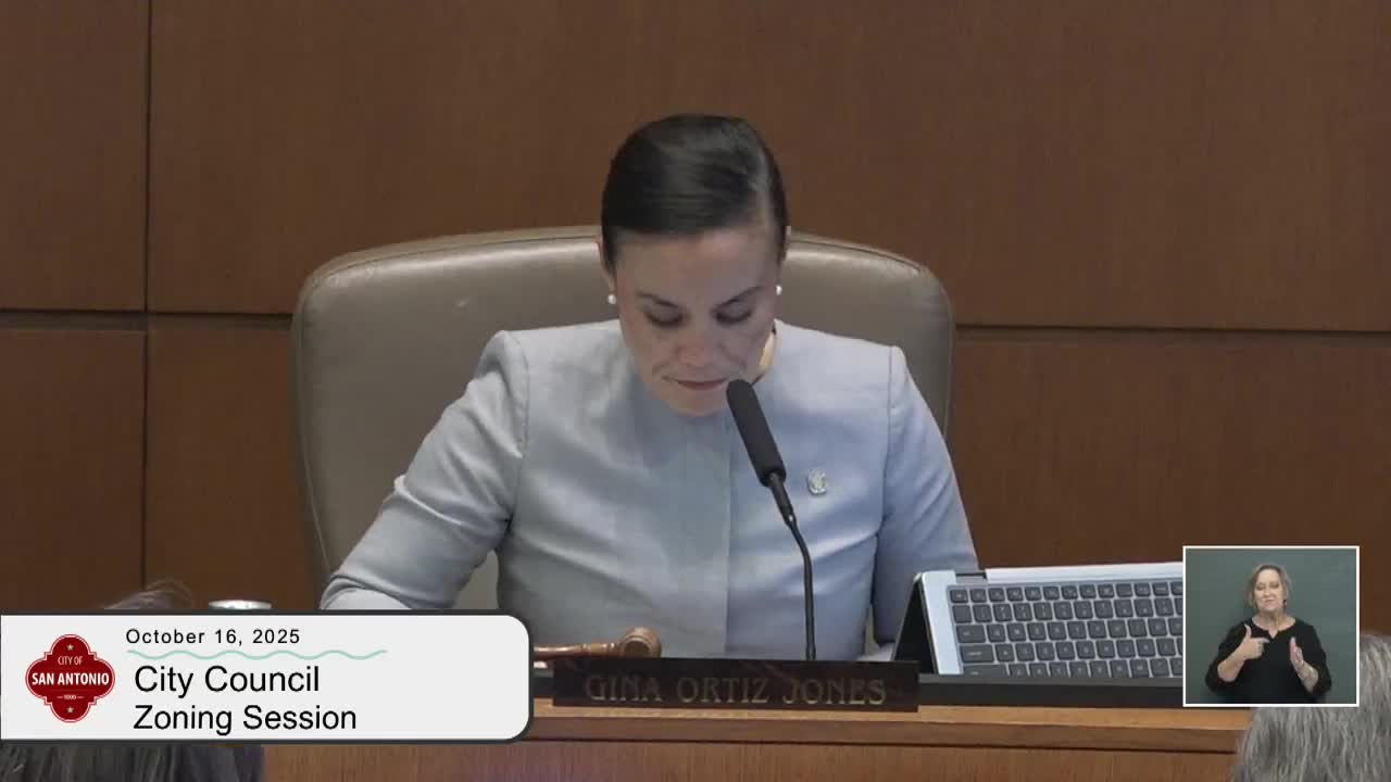 Votes at a glance: Oct. 16 San Antonio zoning session — several rezonings approved, two items continued to Dec. 4