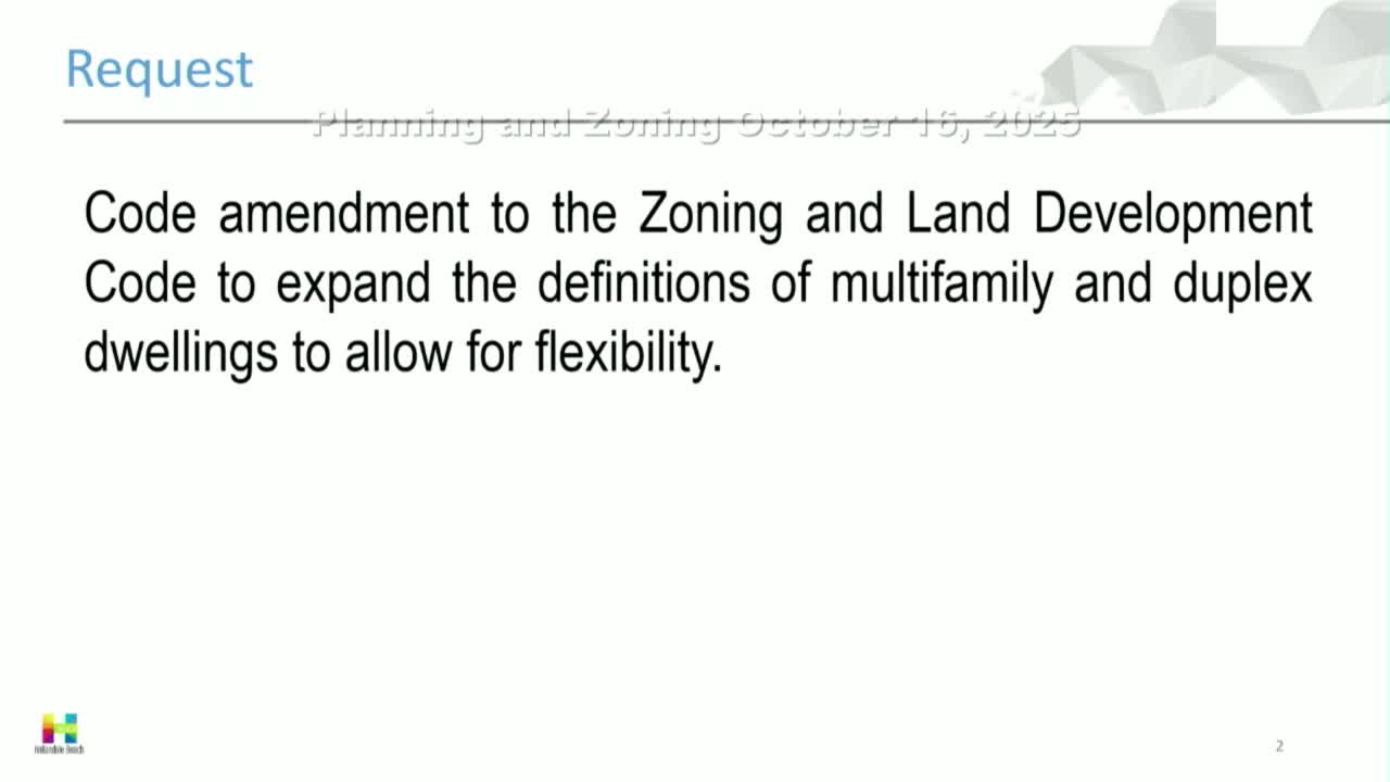 Board endorses code change to define duplexes and multifamily by units on a property