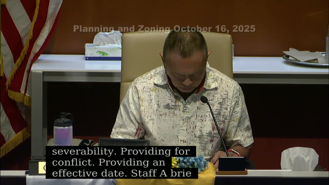 Board recommends ordinance to create citywide waivers for non‑dimensional zoning rules