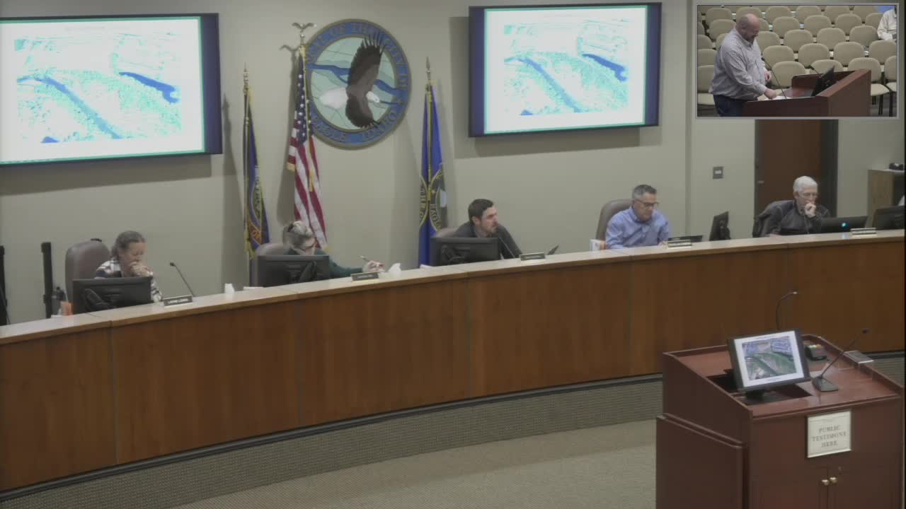 Commission approves Watermark Villas plan; discusses private greenbelt fragments and floodway constraints