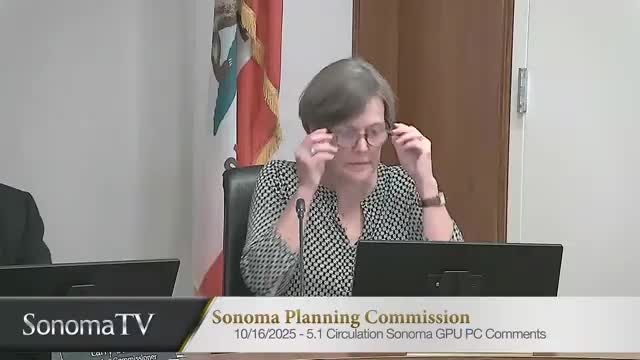 Planning commission reviews draft circulation element; members press for clearer evacuation, parking and active‑transportation plans