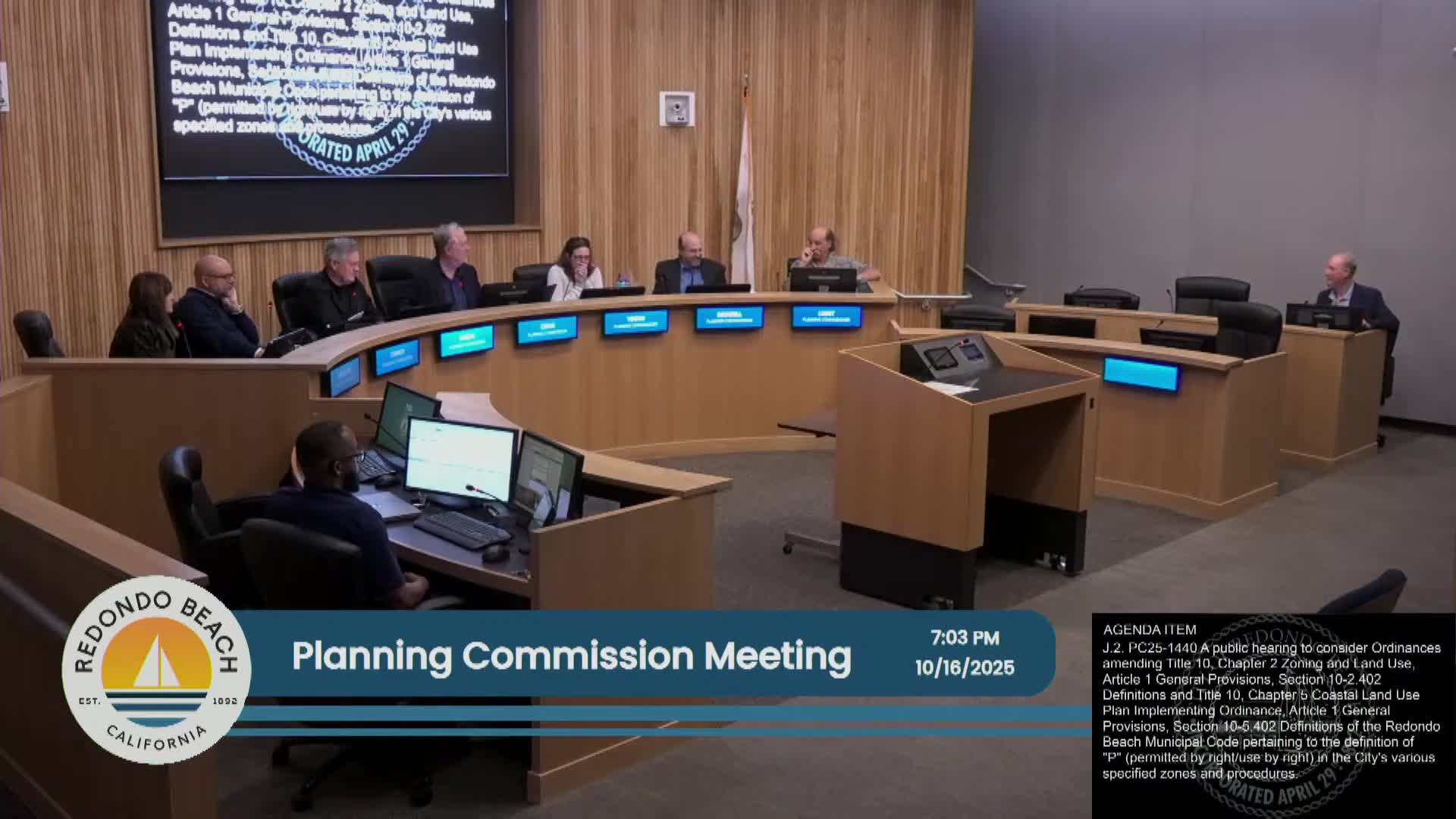 Planning Commission recommends City Council adopt a definition for “permitted by right” to align zoning with state guidance