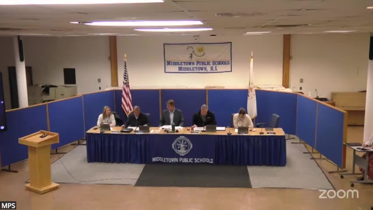 Middletown School Committee approves contracts, policies and purchases; seals executive-session minutes