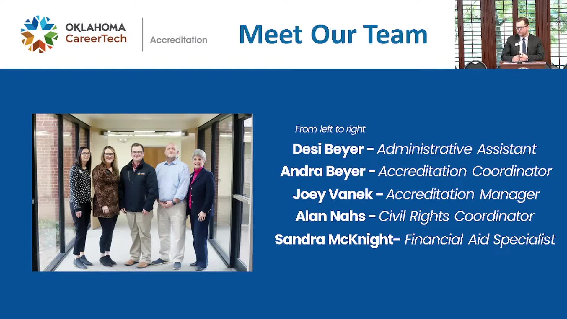 Board receives annual accreditation training and federal student-aid update