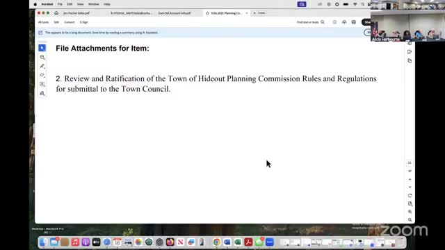 Planning commission adopts rules and recommends code change to let members elect chair and vice chair