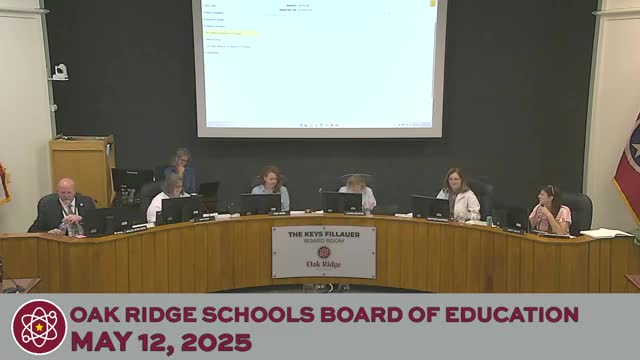 Oak Ridge Board approves $83.19 million FY 2025–26 budget on first reading