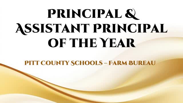 Pitt County Schools names 2026 principal and assistant principal of the year