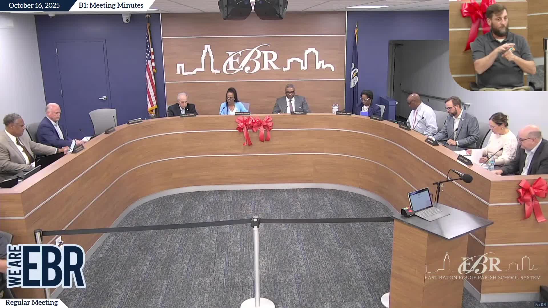Votes at a glance: East Baton Rouge Parish School Board, Oct. 16, 2025