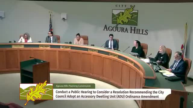 Planning commission backs rewrite of Agoura Hills ADU rules to align with state law