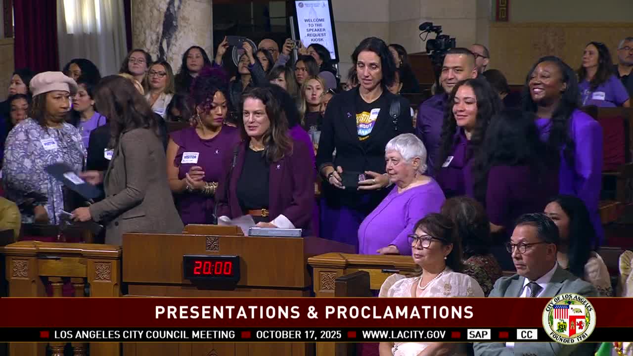 Council marks Domestic Violence Awareness Month; staff note $1 million grant and expanded survivor services