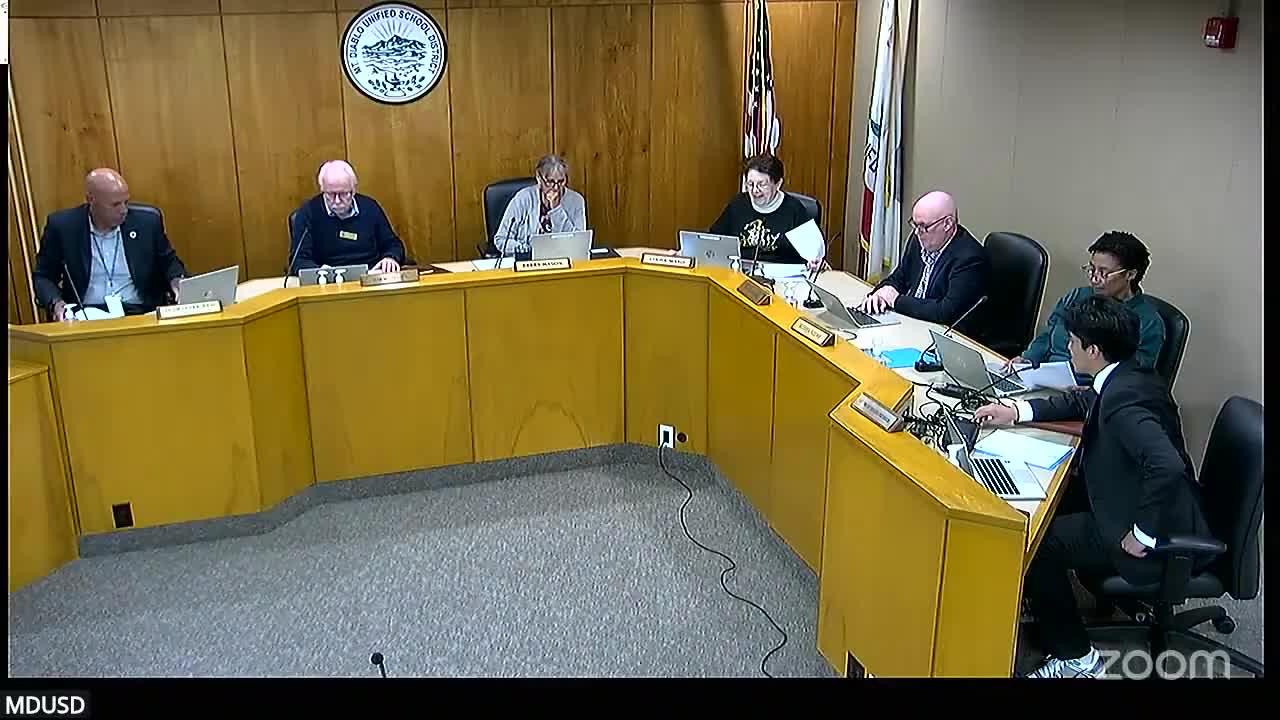 Board adopts several personnel resolutions, policies and a student stipulated expulsion; rejects liability claim