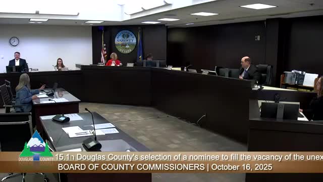 Douglas County nominates Blaine Osborne to fill Assembly District 39 vacancy; Lyon County will join for appointment