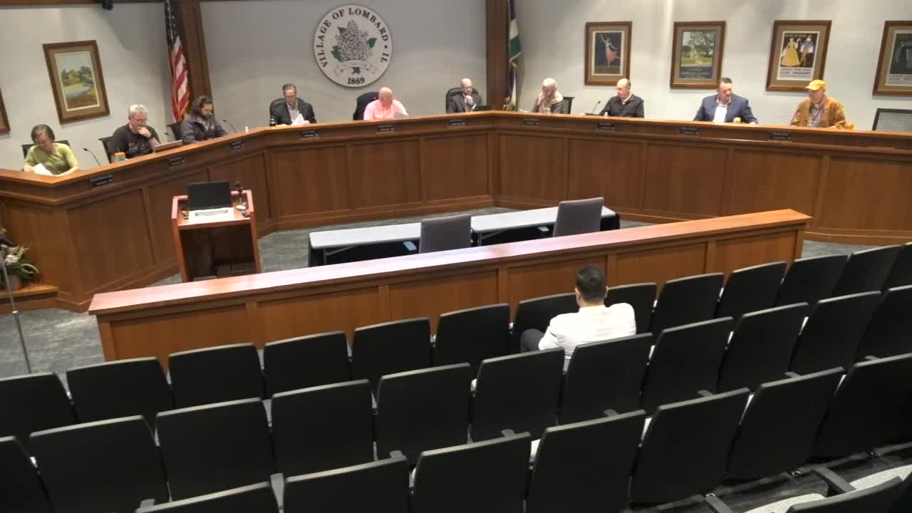 Lombard board approves consent agenda including contracts, downtown boundary expansion and schedules executive session on real property