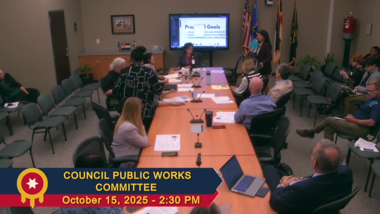 City staff brief committee on fiscal health: reserves, use of fund balance and credit ratings