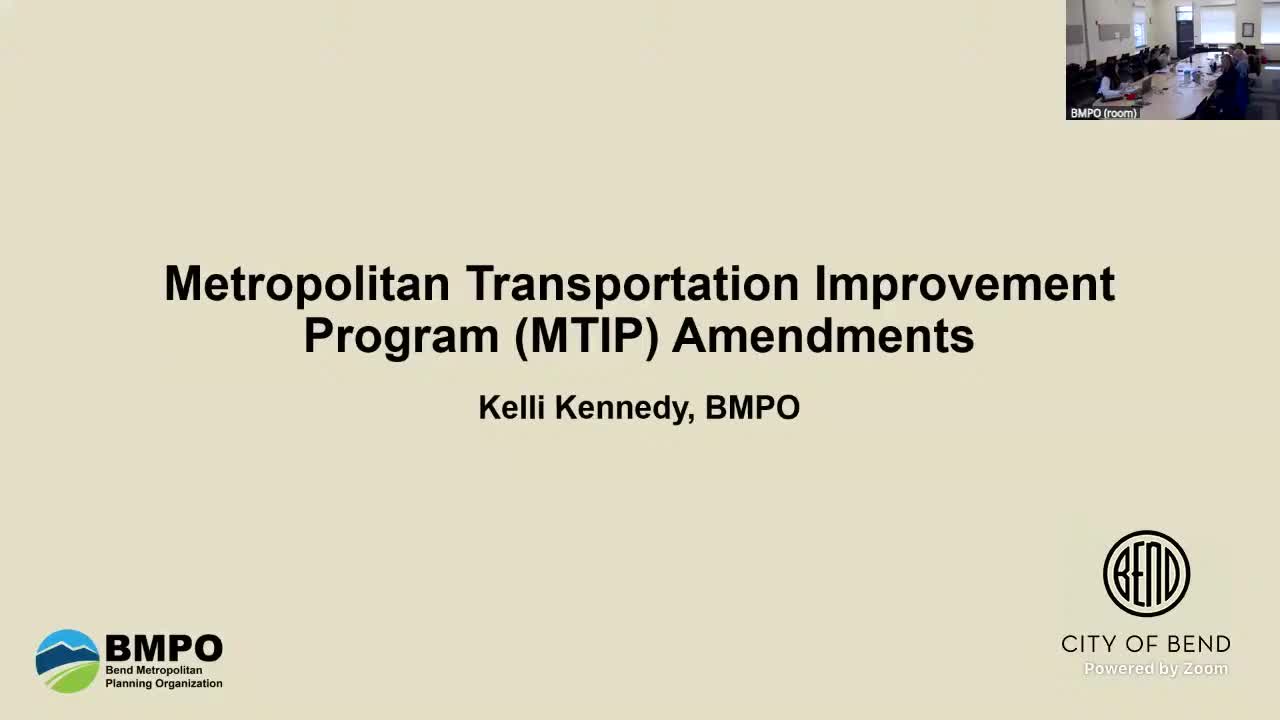 Policy board approves three MTIP amendments for Bend area projects