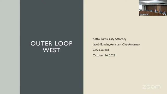 Council authorizes eminent-domain action for Outer Loop West; condemns small parcel needed for elevated railroad crossing