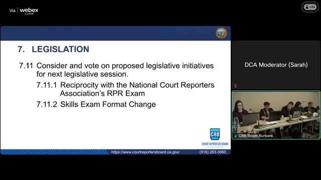 Court Reporters Board votes to change skills exam format, offers dual testing during transition