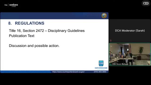 Board approves updated disciplinary and denial guidelines for rulemaking