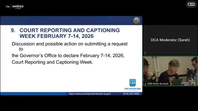 Board creates ad hoc task force on court reporter workforce development; Member Gonzales named chair