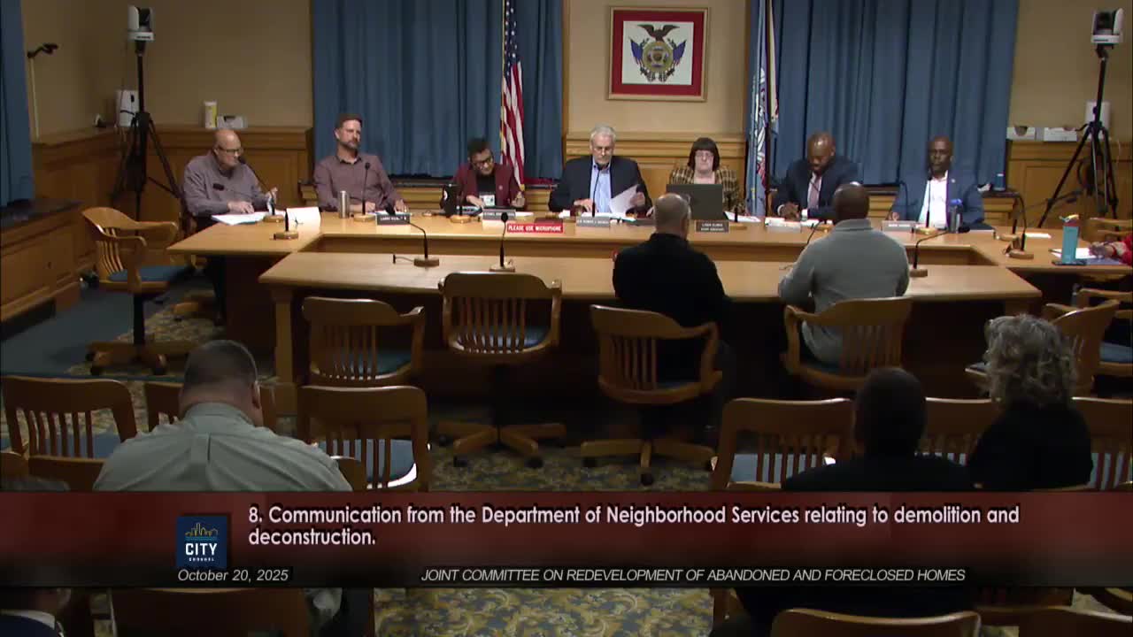 DNS: 80 properties demolished YTD; 2025 demolition budget $3.3M with carryover questions