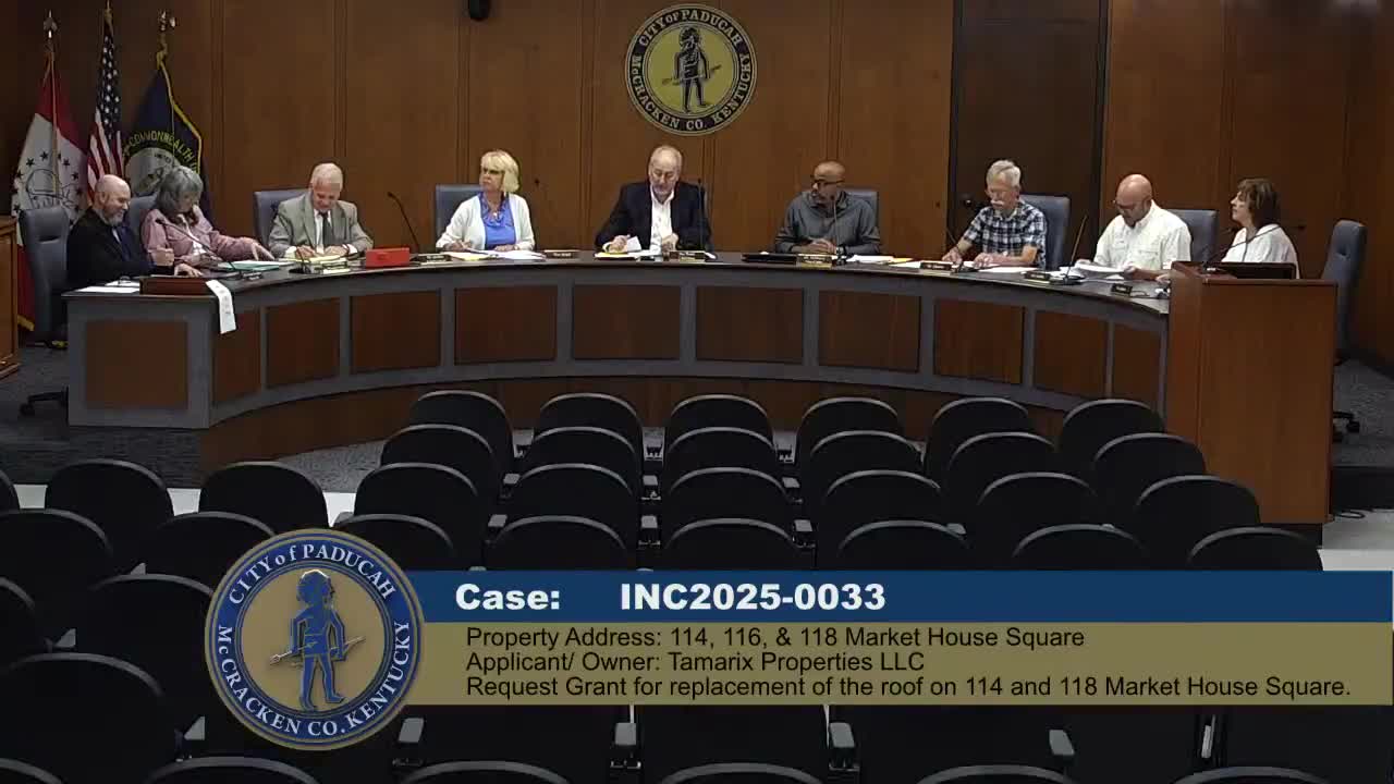 URCDA recommends partial grants for three roof-stabilization projects in Market House Square and North Fifth Street