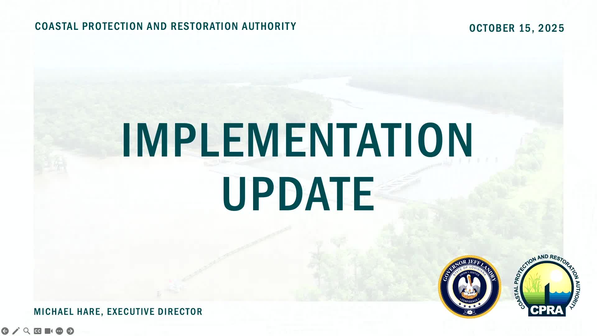 CPRA reports progress on dozens of coastal projects, highlights work with Army Corps and treasury grant