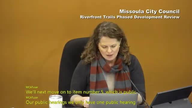 Missoula council approves phase development review for Riverfront Trails; water-rights conditions added