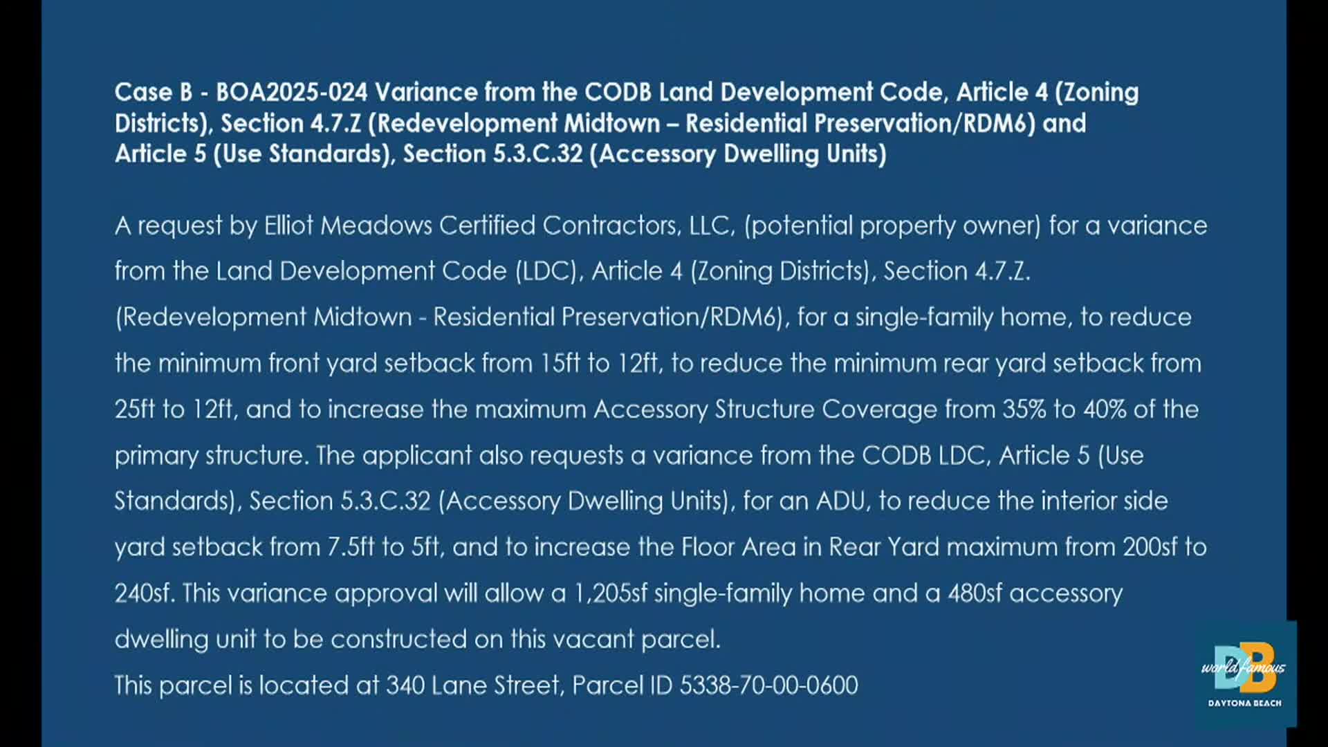 Board approves variances to allow two homes and an ADU at 340 Lane Street
