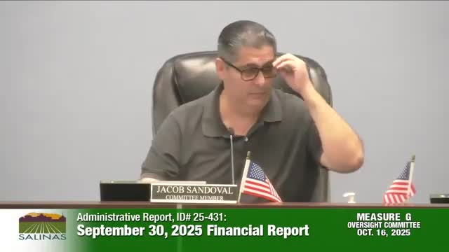 Salinas Measure G report shows early-year pacing; committee presses for clearer performance measures and renewal messaging