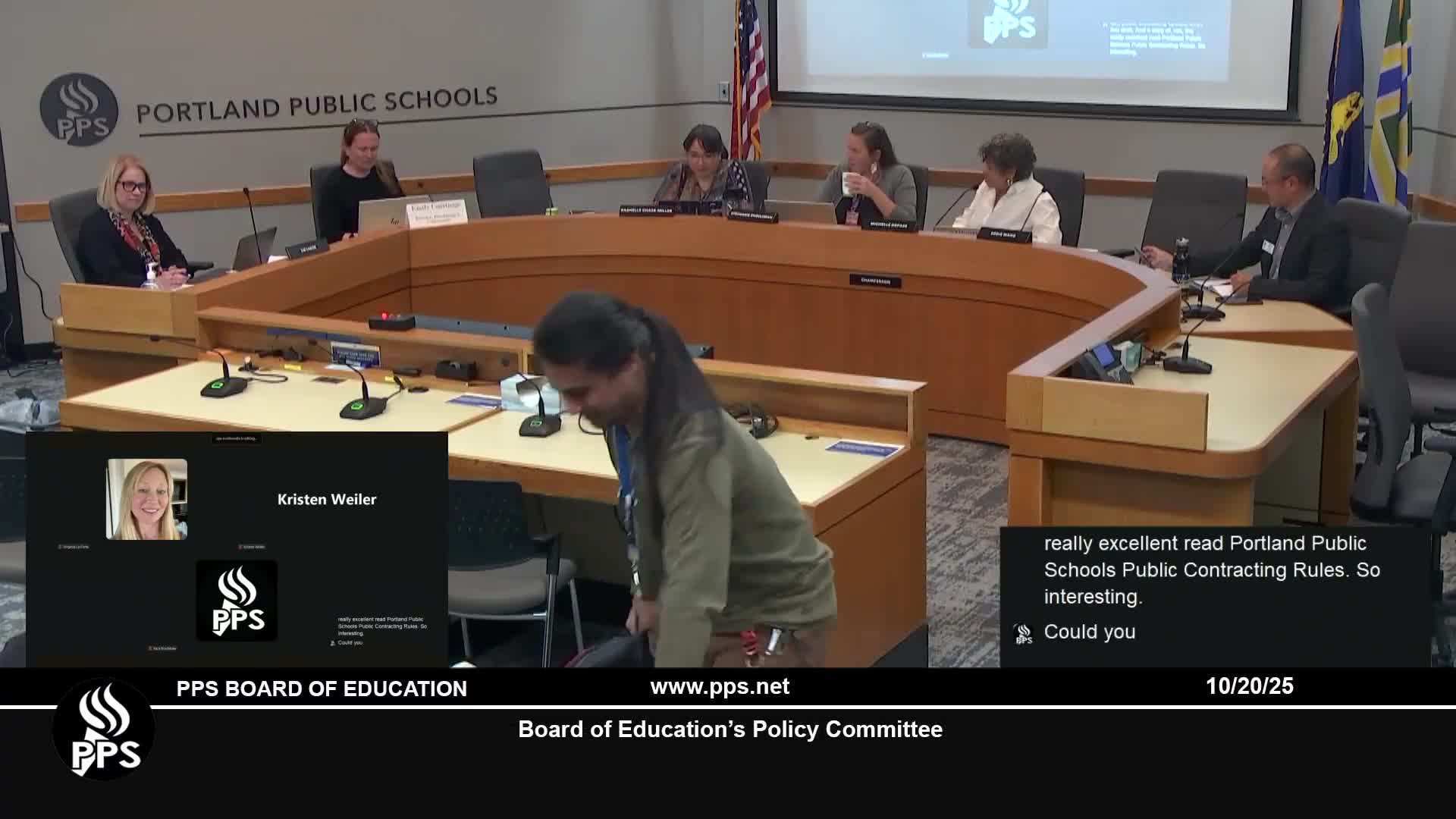 Policy committee refers proposed contracting-rule changes, including $250,000 threshold, to full board