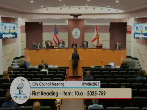 Port St. Lucie approves first reading of 3.5% water-rate increase; officials cite operational costs and DEP grant for Westport upgrades
